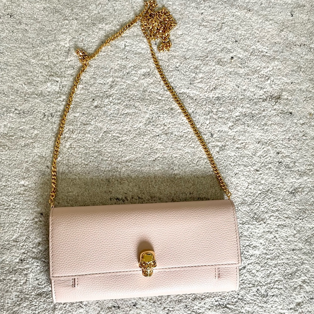 Alexander McQueen skull wallet on chain